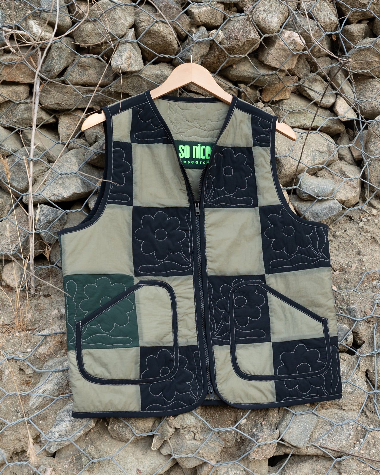 Dirt Patchwork Quilted Vest