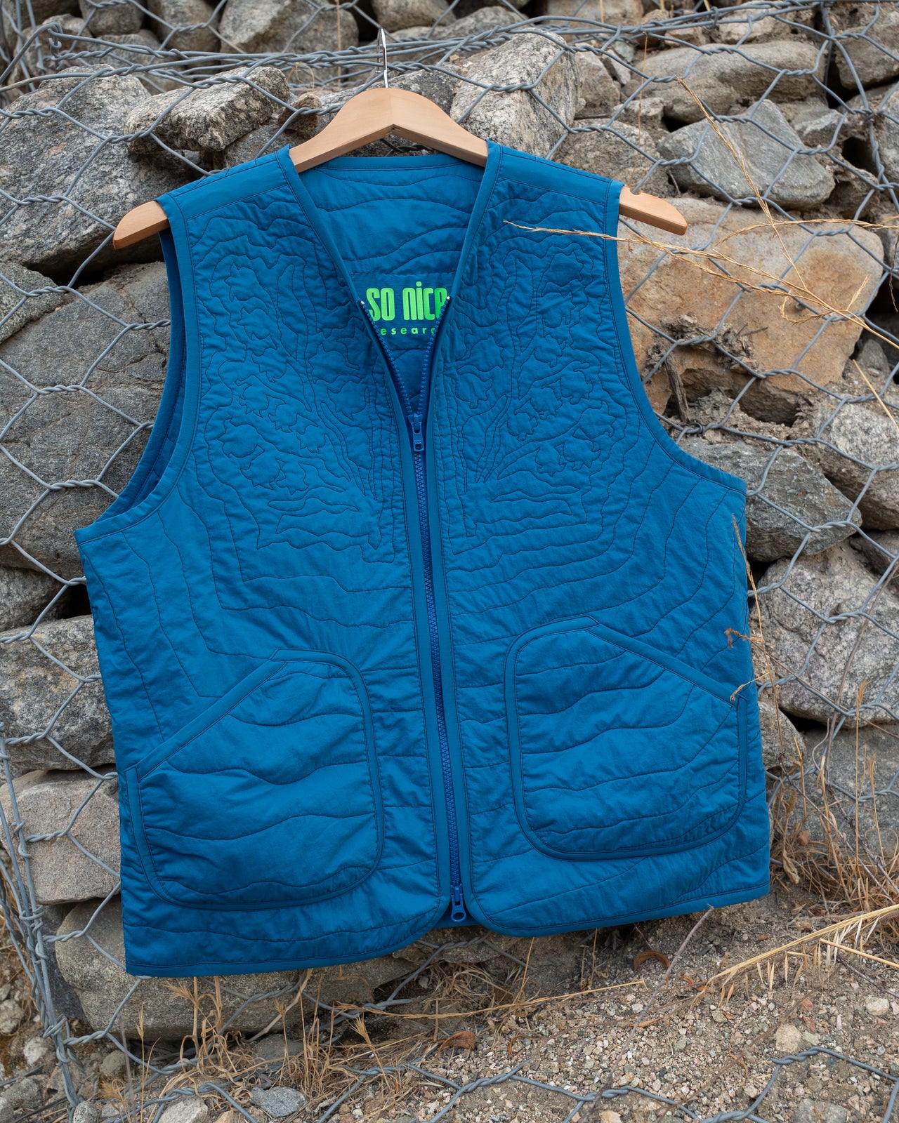 Blue Agate Quilted Vest